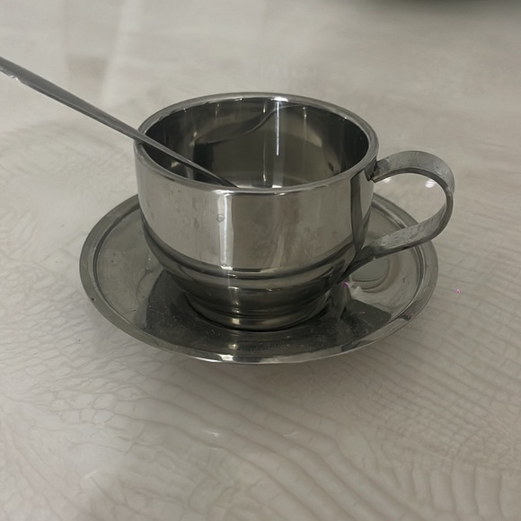 Very unique piece for coffee or hot chocolate in silver comes with the spoon - Picture 3 of 4
